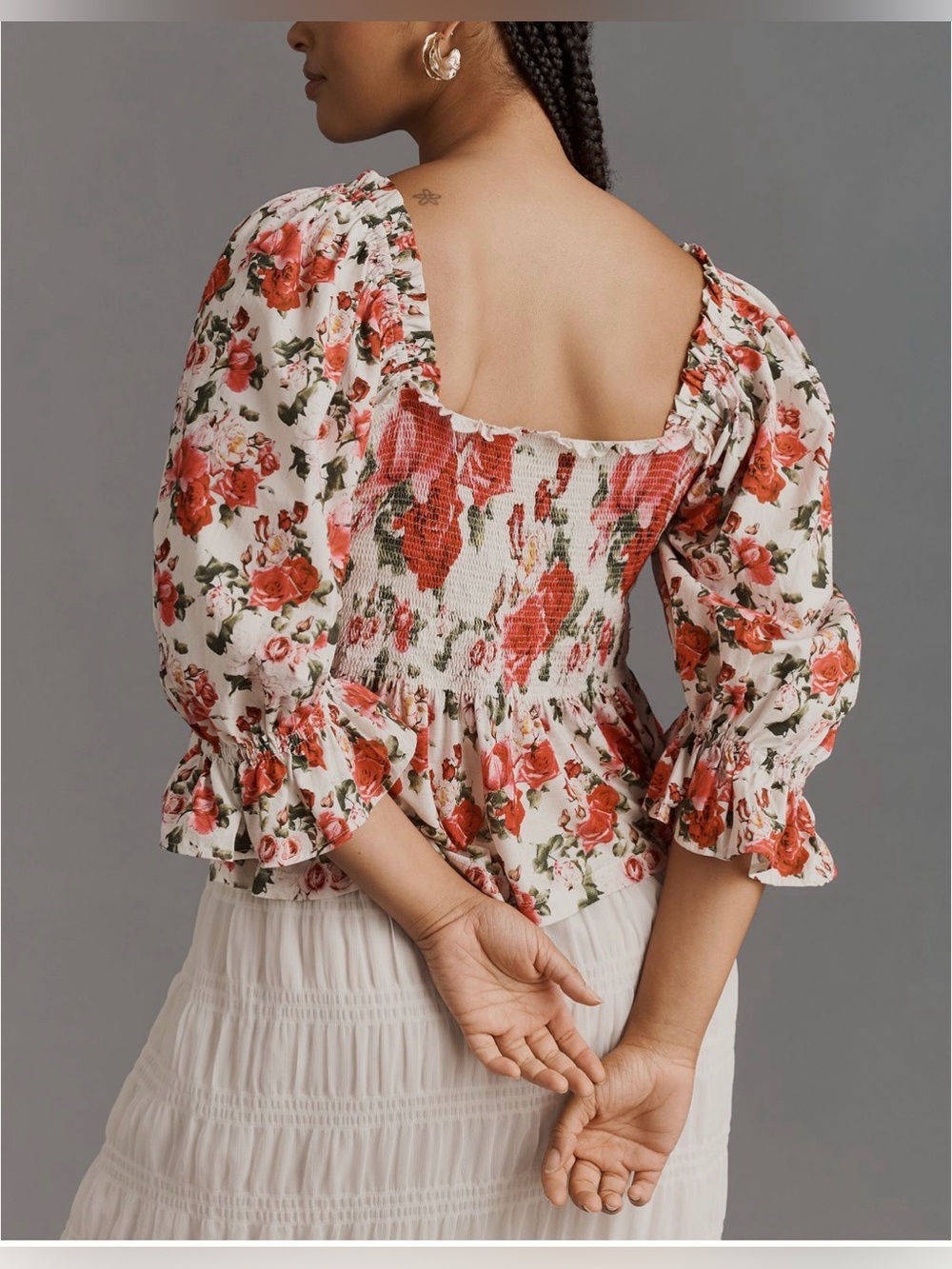 Anthropologie Smocked Sweatheart Blouse NWT! - Picture 6 of 16